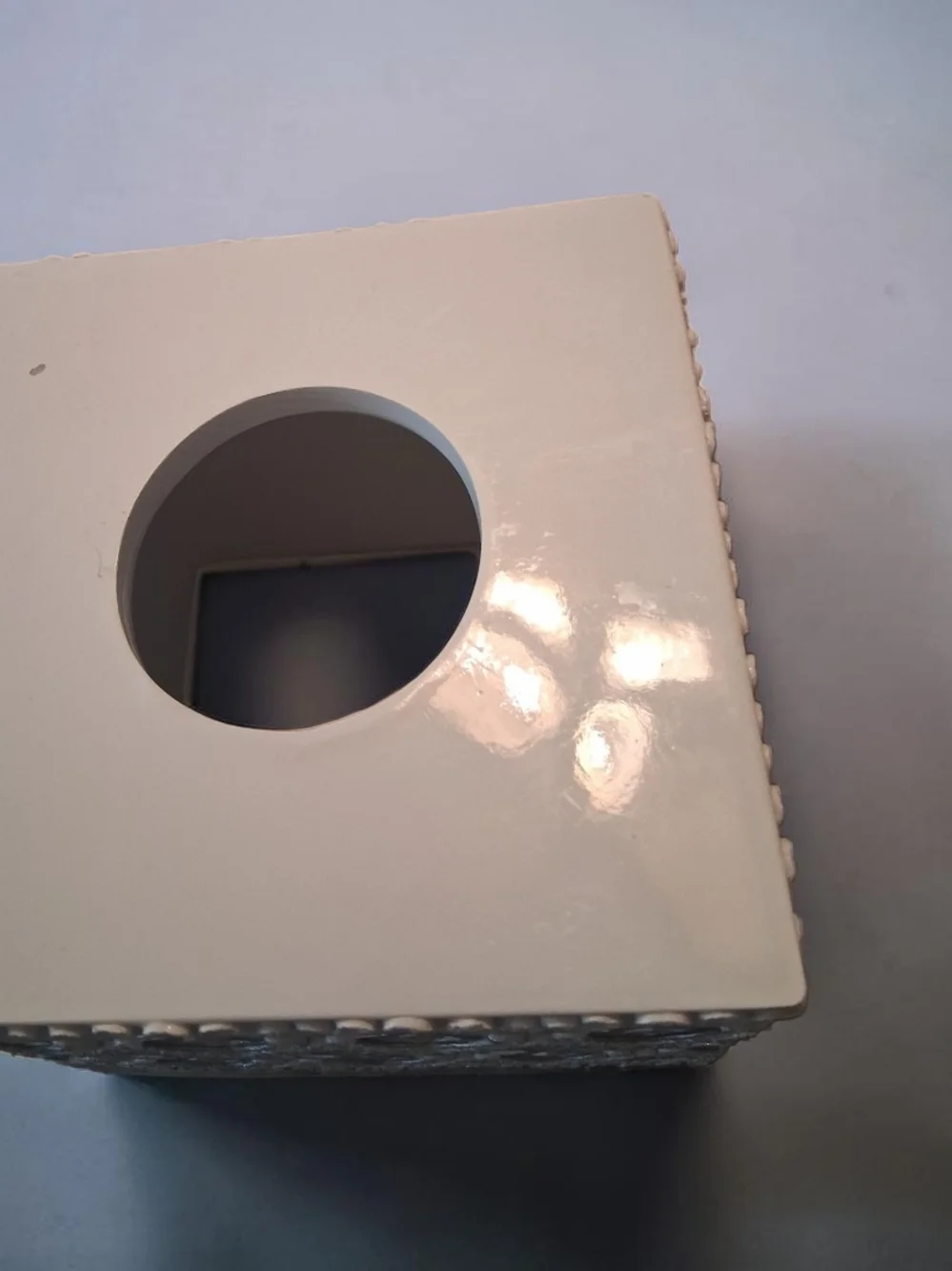 White And Silver Resin Tissue Box Cover 3d Vintage Style Design